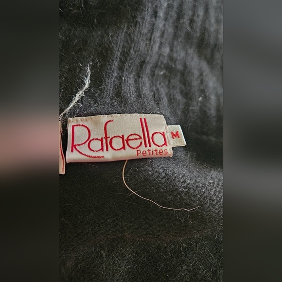 RAFAELLA Vintage wool/rabbits hair shawl collar open front printed cardigan. MED - Picture 9 of 9